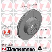 Zimmermann Front Brake Disc Rotor Pair  3411-6767-269