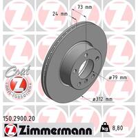 Zimmermann Front Brake Disc Rotor Pair  3411-6792-219