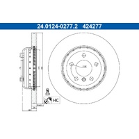 ATE Front Brake Discs Rotors Set 424239