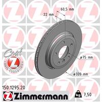 Zimmermann Rear Brake Disc Rotor Pair  3420-1166-073
