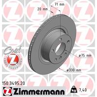 Zimmermann Rear Brake Disc Rotor Pair  3420-6790-362