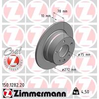 Zimmermann Rear Brake Disc Rotor Pair  3421-1160-809