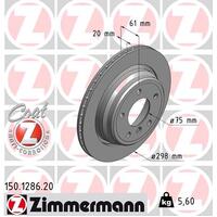Zimmermann Rear Brake Disc Rotor Pair  3421-1164-840