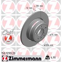Zimmermann Rear Brake Disc Rotor Pair  3421-1164-911
