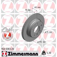 Zimmermann Rear Brake Disc Rotor Pair  3421-1165-211