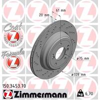 Rear Brake Rotors Set 34212282303