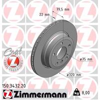 Zimmermann Rear Brake Disc Rotor Pair  3421-3332-217
