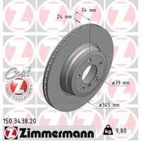 Zimmermann Rear Brake Disc Rotor Pair  3421-6765-889