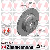 Zimmermann Rear Brake Disc Rotor Pair  3421-6771-970