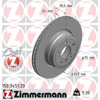 Zimmermann Rear Brake Disc Rotor Pair  3421-6771-971