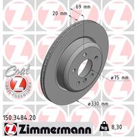 Zimmermann Rear Brake Disc Rotor Pair  3421-6775-287