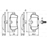Rear Brake Pad Set Fits Mini Mini R58 Cooper