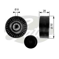 Gates Deflection/Guide Pulley, V-Ribbed Belt 36248