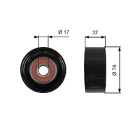 Gates Deflection/Guide Pulley, v-ribbed belt 36253