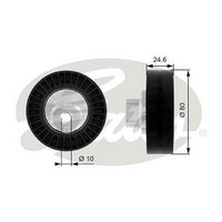 Gates Deflection/Guide Pulley, v-ribbed belt 38069