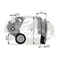 Gates Belt Tensioner, v-ribbed belt 38148
