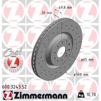 Front Brake Disc Rotor Set 3C0615301CP