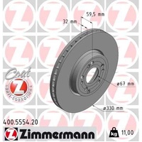 Zimmermann Front Brake Rotors Set 400.5554.20