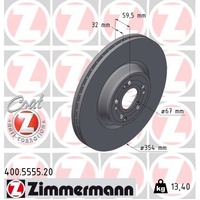 Zimmermann Front Brake Rotors Set 400.5555.20