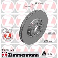 Zimmermann Front Brake Disc Rotor Pair 441-615-301AA