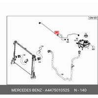 OEM Coolant Breather Line 4475010525