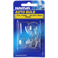 NARVA 12V 21W T20 WEDGE BL PACK (2) Stop Light Bulb Holder 47530BL