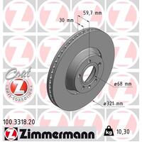 Zimmermann Front Brake Disc Rotor Pair 4F0-615-301E