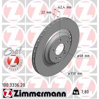 Zimmermann Rear Brake Disc Rotor Pair  4F0-615-601B