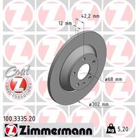 Zimmermann Rear Brake Disc Rotor Pair  4F0-615-601G