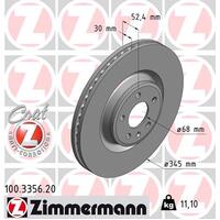 Zimmermann Front Brake Disc Rotor Pair  4G0-615-301