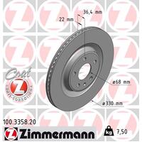 Zimmermann Rear Brake Disc Rotor Pair  4H0-615-601H