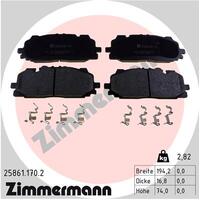 Zimmermann Front Brake Pad Set Fits Audi Q7 4MB 3.0 TDI Quattro