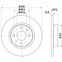 Hella Pagid Brake Disc Rotors PAIR PRO 50910PRO