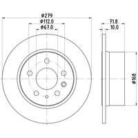 Hella Pagid Brake Disc Rotors PAIR 52101