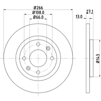 Hella Pagid Brake Disc Rotors PAIR PRO 52515PRO