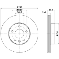 Hella Pagid Brake Disc Rotors PAIR PRO 53958PRO