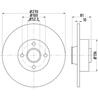 Hella Pagid Brake Disc Rotors PAIR PRO 54545PRO