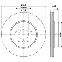 Hella Pagid Brake Disc Rotors PAIR PRO 54825PRO