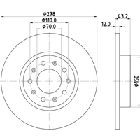 Hella Pagid Brake Disc Rotors PAIR PRO 55210PRO