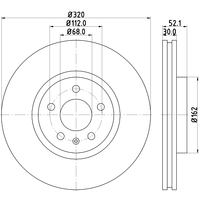 Hella Pagid Brake Disc Rotors PAIR PRO 55293PRO