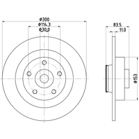 Hella Pagid Brake Disc Rotors PAIR PRO 55331PRO