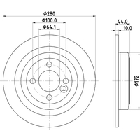 Hella Pagid Brake Disc Rotors PAIR PRO 55340PRO