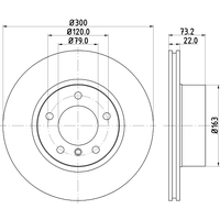 Hella Pagid Brake Disc Rotors PAIR PRO 55385PRO
