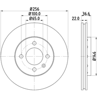 Hella Pagid Brake Disc Rotors PAIR PRO 55394PRO