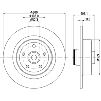 Hella Pagid Brake Disc Rotors PAIR PRO 55396PRO