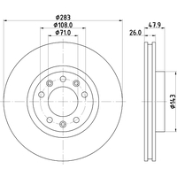 Hella Pagid Brake Disc Rotors PAIR PRO 55679PRO