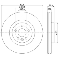 Hella Pagid Brake Disc Rotors PAIR PRO 55786PRO