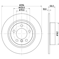 Hella Pagid Brake Disc Rotors PAIR PRO 55940PRO