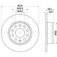 Hella Pagid Brake Disc Rotors PAIR PRO 56000PRO