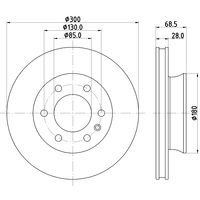 Hella Pagid Brake Disc Rotors PAIR PRO 56012PRO